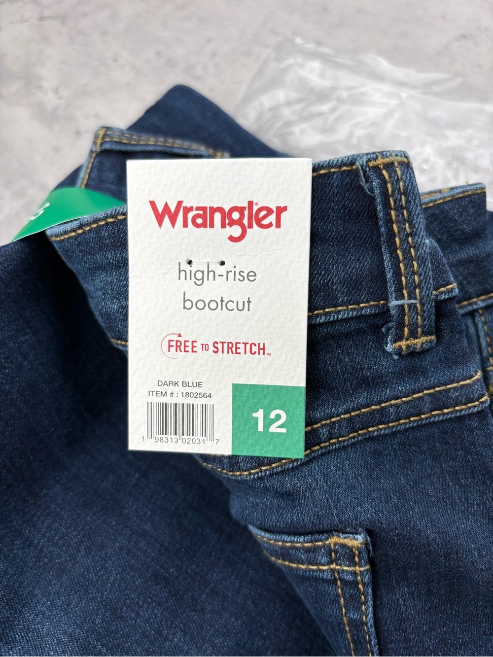 Women’s wrangler high rise boot cut stretch jeans size 12 32” inseam new - Picture 5 of 5
